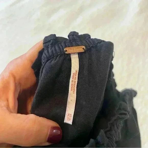 Free People fleur de Jour black embroidered boho mini dress - Picture 10 of 12